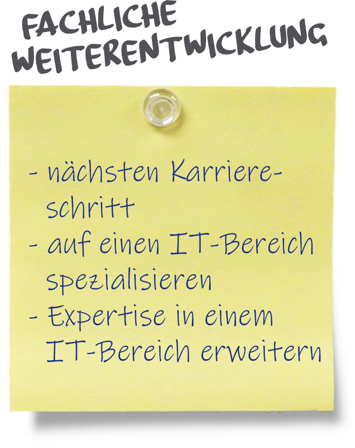 Benefit: fachliche Weiterentwicklung